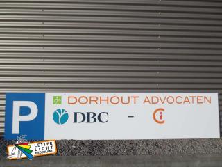  Groot formaat parkeerbord met bedrijfsnaam